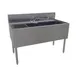 Glastender FSB-48-S 48" 4 Compartment Underbar Sink w/ Deck-Mount Faucet, No Drainboards 1 image
