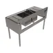 BK Resources UB4-21-248TS 48" Underbar Sink Units, 2 Compartment with 2 Drainboards 3 image
