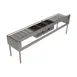 BK Resources UB4-21-396TS 96" Underbar Sink Units, 3 Compartment with 2 Drainboards 3 image