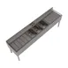 BK Resources UB4-21-396TS 96" Underbar Sink Units, 3 Compartment with 2 Drainboards 4 image