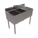 BK Resources UB4-18-236RS 36" Underbar Sink Units, 2 Compartment with Right Drainboard 1 image