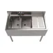 BK Resources UB4-18-236RS 36" Underbar Sink Units, 2 Compartment with Right Drainboard 2 image