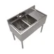 BK Resources UB4-18-236RS 36" Underbar Sink Units, 2 Compartment with Right Drainboard 4 image