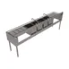 BK Resources UB4-18-496TS 96" Underbar Sink Units, 4 Compartment with 2 Drainboards 3 image