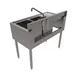 BK Resources UB4-18-236LS 36" Underbar Sink Units, 2 Compartment with Left Drainboard 3 image