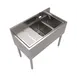BK Resources UB4-18-236LS 36" Underbar Sink Units, 2 Compartment with Left Drainboard 4 image