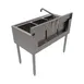 BK Resources UB4-18-336S 36" Underbar Sink Units, 3 Compartment without Drainboard 3 image