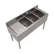 BK Resources UB4-18-348LS 48" Underbar Sink Units, 3 Compartment with Left Drainboard 4 image