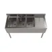 BK Resources UB4-18-348RS 48" Underbar Sink Units, 3 Compartment with Right Drainboard 2 image