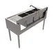 BK Resources UB4-18-348RS 48" Underbar Sink Units, 3 Compartment with Right Drainboard 3 image