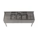 BK Resources BKUBW-360TS 60" Underbar Sink Units, 3 Compartment with 2 Drainboards 2 image