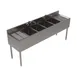 BK Resources UB4-18-472TS 72" Underbar Sink Units, 4 Compartment with 2 Drainboards 1 image