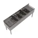 BK Resources UB4-18-472TS 72" Underbar Sink Units, 4 Compartment with 2 Drainboards 4 image