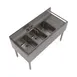 BK Resources UB4-21-348RS 48" Underbar Sink Units, 3 Compartment with Right Drainboard 4 image