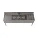 BK Resources UB4-21-372TS 72" Underbar Sink Units, 3 Compartment with 2 Drainboards 2 image