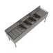 BK Resources UB4-21-484TS 84" Underbar Sink Units, 4 Compartment with 2 Drainboards 4 image
