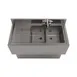 BK Resources UBB-18-236LS Underbar Sink Units, 2 Compartment with Left Drainboard 2 image