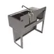 BK Resources UBB-18-236LS Underbar Sink Units, 2 Compartment with Left Drainboard 3 image