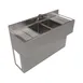 BK Resources UBB-18-248TS Underbar Sink Units, 2 Compartment with 2 Drainboards 1 image