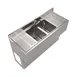 BK Resources UBB-18-248TS Underbar Sink Units, 2 Compartment with 2 Drainboards 4 image