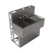 BK Resources UBDW-18-236RS Underbar Sink Units, 2 Compartment with Right Drainboard 1 image