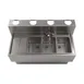 BK Resources UBDW-18-348LS Underbar Sink Units, 3 Compartment with Left Drainboard 2 image