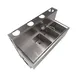 BK Resources UBDW-18-348LS Underbar Sink Units, 3 Compartment with Left Drainboard 4 image
