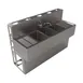BK Resources UBDW-18-360TS Underbar Sink Units, 3 Compartment with 2 Drainboards 1 image