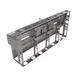 BK Resources UBDW-18-384TS Underbar Sink Units, 3 Compartment with 2 Drainboards 3 image