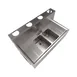 BK Resources UBDW-21-248TS Underbar Sink Units, 2 Compartment with 2 Drainboards 4 image