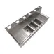 BK Resources UBDW-21-372TS Underbar Sink Units, 3 Compartment with 2 Drainboards 4 image