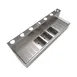 BK Resources UBDW-21-384TS Underbar Sink Units, 3 Compartment with 2 Drainboards 4 image