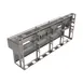 BK Resources UBDW-21-496TS Underbar Sink Units, 4 Compartment with 2 Drainboards 3 image