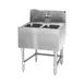 Eagle Group B2-2-24 24" Underbar Sink Units, 2 Compartment without Drainboard 1 image