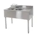 Eagle Group B3R-2-22 36" Underbar Sink Units, 2 Compartment with Right Drainboard 1 image