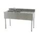 Eagle Group B4R-2-18 48" Underbar Sink Units, 2 Compartment with Right Drainboard 1 image