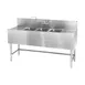Eagle Group B6-3-LR-24 72" Underbar Sink Units, 3 Compartment with 2 Drainboards 1 image