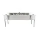 Eagle Group B6C-18 72" Underbar Sink Units, 3 Compartment with 2 Drainboards 2 image