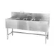 Eagle Group B7-3-LR-24 84" Underbar Sink Units, 3 Compartment with 2 Drainboards 1 image