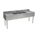 Eagle Group B7C-22 84" Underbar Sink Units, 3 Compartment with 2 Drainboards 1 image