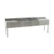 Eagle Group B8C-4-18 96" Underbar Sink Units, 4 Compartment with 2 Drainboards 1 image