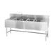 Eagle Group B8RL-4-19 96" Underbar Sink Units, 4 Compartment with 2 Drainboards 1 image