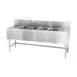 Eagle Group B8RL-4-24 96" Underbar Sink Units, 4 Compartment with 2 Drainboards 1 image