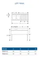 LaCrosse SD32L Underbar Sink Units, 2 Compartment with Right Drainboard 3 image