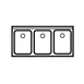 LaCrosse SD33 Underbar Sink Units, 3 Compartment without Drainboard 1 image