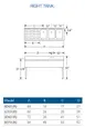 LaCrosse SD73R Underbar Sink Units, 3 Compartment with Left Drainboard 3 image