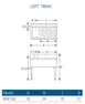LaCrosse SK31L Underbar Sink Units, 1 Compartment with Right Drainboard 3 image