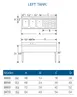 LaCrosse SK63L Underbar Sink Units, 3 Compartment with Right Drainboard 4 image