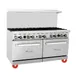 Migali C-RO10B-LP 10 Burners 60" LP Gas Restaurant Range w/ (2) Standard Ovens, 284.000 BTU 2 image