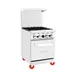 Migali C-RO4B-LP 24" LP Gas Restaurant Range w/ (4) Open Burners, Standard Oven, 116.000 BTU  3 image